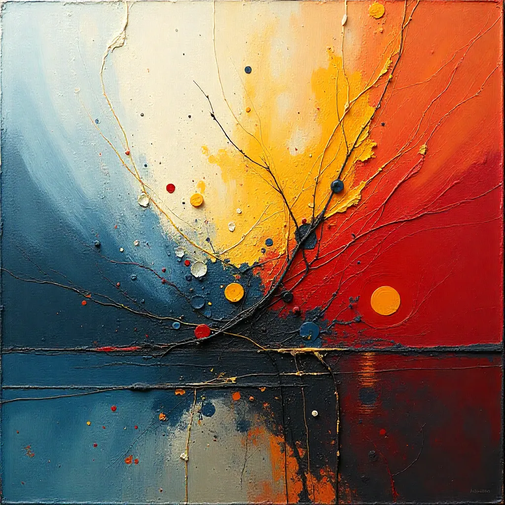 Acrylic paint starter set with various colors